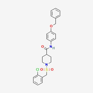 molecular formula C26H27ClN2O4S B1649948 N-[4-(benzyloxy)phenyl]-1-[(2-chlorobenzyl)sulfonyl]piperidine-4-carboxamide CAS No. 1091729-86-0