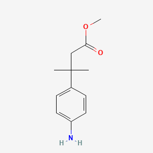 molecular formula C12H17NO2 B1649950 Methyl 3-(4-aminophenyl)-3-methylbutanoate CAS No. 1092286-42-4