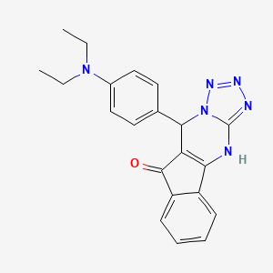 10-[4-(diethylamino)phenyl]-4,10-dihydro-9H-indeno[1,2-d]tetrazolo[1,5-a]pyrimidin-9-one
