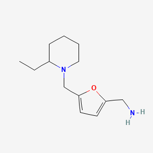 1-{5-[(2-Ethylpiperidin-1-yl)methyl]furan-2-yl}methanamine