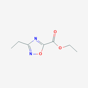 molecular formula C7H10N2O3 B164996 Ethyl 3-ethyl-1,2,4-oxadiazole-5-carboxylate CAS No. 139443-40-6