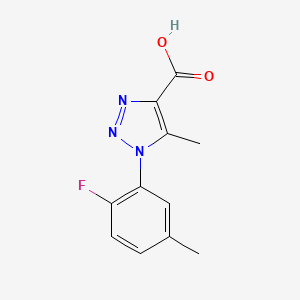 molecular formula C11H10FN3O2 B1649965 1-(2-fluoro-5-methylphenyl)-5-methyl-1H-1,2,3-triazole-4-carboxylic acid CAS No. 1094311-21-3