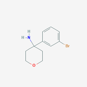 4-(3-Bromophenyl)oxan-4-amine