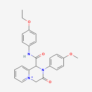 molecular formula C24H24N3O4+ B1649978 1-{[(4-Ethoxyphenyl)amino]carbonyl}-2-(4-methoxyphenyl)-3-oxo-1,2,3,4-tetrahydropyrido[1,2-a]pyrazin-5-ium CAS No. 1096770-62-5