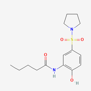 molecular formula C15H22N2O4S B1649982 N-[2-hydroxy-5-(pyrrolidine-1-sulfonyl)phenyl]pentanamide CAS No. 1097449-06-3