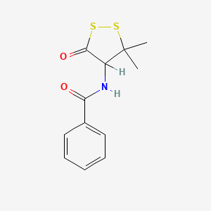 molecular formula C12H13NO2S2 B1649984 4-Benzoylamino-5,5-dimethyl-1,2-dithiolan-3-one CAS No. 109795-70-2
