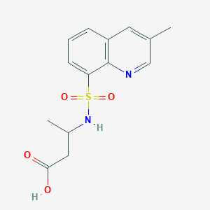3-[(3-Methylquinolin-8-yl)sulfonylamino]butanoic acid