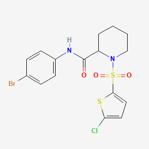 N-(4-bromophenyl)-1-((5-chlorothiophen-2-yl)sulfonyl)piperidine-2-carboxamide