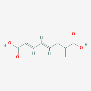 molecular formula C10H14O4 B1649995 (2E,4E)-2,7-Dimethyl-2,4-octadienedioic acid CAS No. 110107-15-8