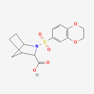 molecular formula C15H17NO6S B1649997 2-(2,3-Dihydro-1,4-benzodioxine-6-sulfonyl)-2-azabicyclo[2.2.1]heptane-3-carboxylic acid CAS No. 1101745-56-5