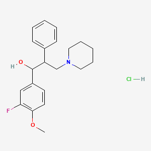 1-(3-Fluoro-4-methoxyphenyl)-2-phenyl-3-piperidino-1-propanol hydrochloride