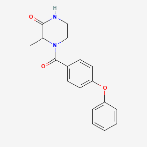 molecular formula C18H18N2O3 B1650018 3-Methyl-4-(4-phenoxybenzoyl)piperazin-2-one CAS No. 1103994-44-0