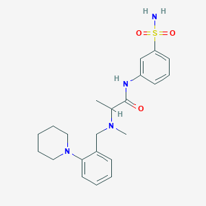 molecular formula C22H30N4O3S B1650024 2-[methyl({[2-(piperidin-1-yl)phenyl]methyl})amino]-N-(3-sulfamoylphenyl)propanamide CAS No. 1105054-67-8