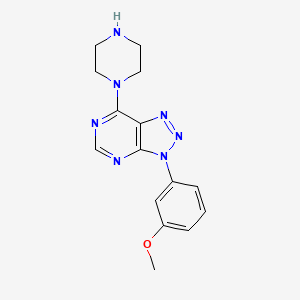 molecular formula C15H17N7O B1650028 3-(3-Methoxyphenyl)-7-piperazin-1-yltriazolo[4,5-d]pyrimidine CAS No. 1105188-67-7
