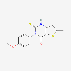molecular formula C14H14N2O2S2 B1650030 2-mercapto-3-(4-methoxyphenyl)-6-methyl-6,7-dihydrothieno[3,2-d]pyrimidin-4(3H)-one CAS No. 1105190-60-0