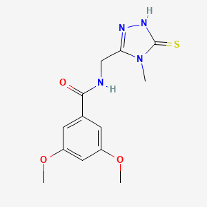 N-((5-mercapto-4-methyl-4H-1,2,4-triazol-3-yl)methyl)-3,5-dimethoxybenzamide