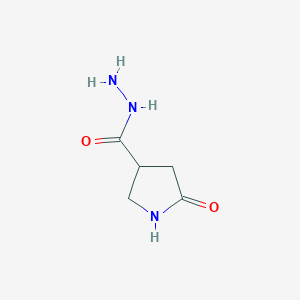molecular formula C5H9N3O2 B1650037 5-Oxopyrrolidine-3-carbohydrazide CAS No. 1105193-37-0