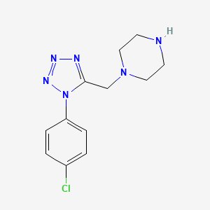 molecular formula C12H15ClN6 B1650039 1-[[1-(4-Chlorophenyl)tetrazol-5-yl]methyl]piperazine CAS No. 1105194-67-9