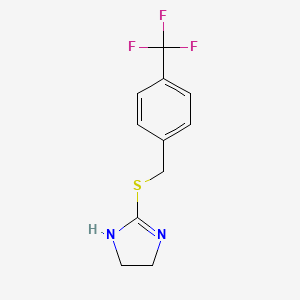 2-[[4-(trifluoromethyl)phenyl]methylsulfanyl]-4,5-dihydro-1H-imidazole