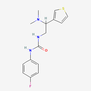 molecular formula C15H18FN3OS B1650044 1-(2-(Dimethylamino)-2-(thiophen-3-yl)ethyl)-3-(4-fluorophenyl)urea CAS No. 1105223-99-1