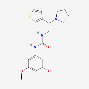 molecular formula C19H25N3O3S B1650046 1-(3,5-Dimethoxyphenyl)-3-(2-(pyrrolidin-1-yl)-2-(thiophen-3-yl)ethyl)urea CAS No. 1105224-44-9