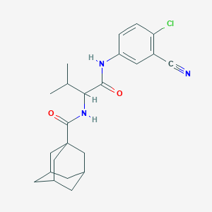 molecular formula C23H28ClN3O2 B1650047 2-[(adamantan-1-yl)formamido]-N-(4-chloro-3-cyanophenyl)-3-methylbutanamide CAS No. 1105604-93-0