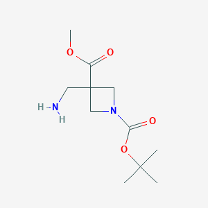 1-Tert-butyl 3-methyl 3-(aminomethyl)azetidine-1,3-dicarboxylate