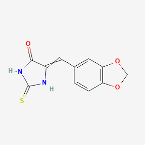 4-Imidazolidinone, 5-(1,3-benzodioxol-5-ylmethylene)-2-thioxo-, (Z)-