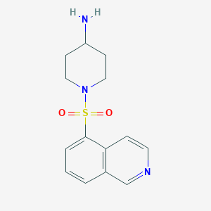 molecular formula C14H17N3O2S B1650064 4-Piperidinamine, 1-(5-isoquinolinylsulfonyl)- CAS No. 110883-96-0