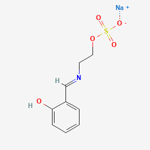 molecular formula C9H10NNaO5S B1650065 2-(((2-(Sulfooxy)ethyl)imino)methyl)phenol monosodium salt CAS No. 110925-66-1