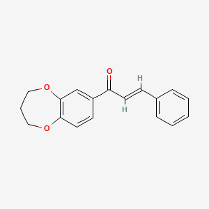 molecular formula C18H16O3 B1650068 1-(3,4-Dihydro-2H-1,5-benzodioxepin-7-yl)-3-phenyl-2-propen-1-one CAS No. 111039-00-0