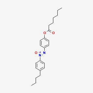 molecular formula C23H30N2O3 B1650070 Heptanoic acid, 4-[(4-butylphenyl)azoxy]phenyl ester CAS No. 11106-72-2