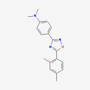 molecular formula C18H19N3O B1650077 N-{4-[5-(2,4-dimethylphenyl)-1,2,4-oxadiazol-3-yl]phenyl}-N,N-dimethylamine CAS No. 1111177-31-1