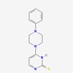 molecular formula C14H16N4S B1650086 4-(4-phenylpiperazin-1-yl)pyrimidine-2(1H)-thione CAS No. 1112383-96-6