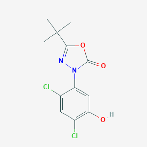 molecular formula C12H12Cl2N2O3 B165009 3-(2,4-二氯-5-羟基苯基)-5-(1,1-二甲基乙基)-1,3,4-恶二唑-2(3H)-酮 CAS No. 39807-19-7