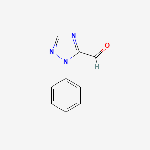 molecular formula C9H7N3O B1650092 1-Phenyl-1H-1,2,4-triazole-5-carbaldehyde CAS No. 111340-51-3
