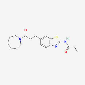 N-[6-(3-azepan-1-yl-3-oxopropyl)-1,3-benzothiazol-2-yl]propanamide