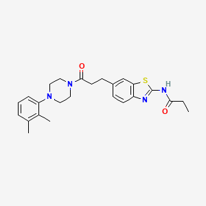 N-(6-{3-[4-(2,3-dimethylphenyl)piperazin-1-yl]-3-oxopropyl}-1,3-benzothiazol-2-yl)propanamide