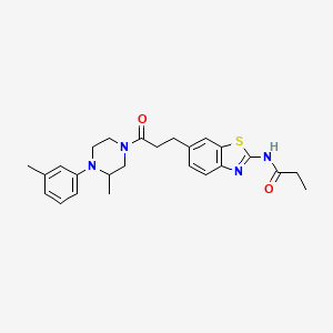 N-(6-{3-[3-methyl-4-(3-methylphenyl)piperazin-1-yl]-3-oxopropyl}-1,3-benzothiazol-2-yl)propanamide