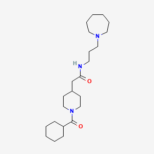 N-(3-azepan-1-ylpropyl)-2-[1-(cyclohexylcarbonyl)piperidin-4-yl]acetamide