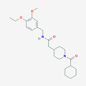 molecular formula C24H36N2O4 B1650104 2-[1-(cyclohexylcarbonyl)piperidin-4-yl]-N-(4-ethoxy-3-methoxybenzyl)acetamide CAS No. 1114597-95-3