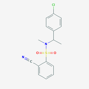 N-[1-(4-chlorophenyl)ethyl]-2-cyano-N-methylbenzene-1-sulfonamide