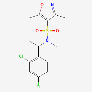 N-[1-(2,4-dichlorophenyl)ethyl]-N,3,5-trimethyl-1,2-oxazole-4-sulfonamide