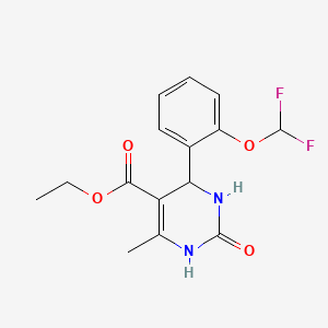 ethyl 4-[2-(difluoromethoxy)phenyl]-6-methyl-2-oxo-3,4-dihydro-1H-pyrimidine-5-carboxylate