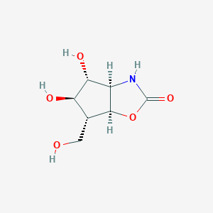 B165014 (3Ar,4R,5R,6R,6aS)-4,5-dihydroxy-6-(hydroxymethyl)-3,3a,4,5,6,6a-hexahydrocyclopenta[d][1,3]oxazol-2-one CAS No. 138395-78-5