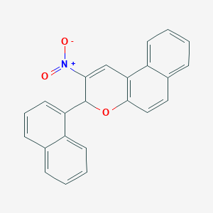 molecular formula C23H15NO3 B1650140 3H-Naphtho[2,1-b]pyran, 3-(1-naphthalenyl)-2-nitro- CAS No. 112513-86-7