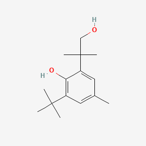 molecular formula C15H24O2 B1650146 3-(1,1-Dimethylethyl)-2-hydroxy-beta,beta,5-trimethylbenzeneethanol CAS No. 112700-14-8