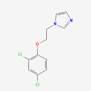 molecular formula C11H10Cl2N2O B1650147 1H-Imidazole, 1-[2-(2,4-dichlorophenoxy)ethyl]- CAS No. 112736-85-3