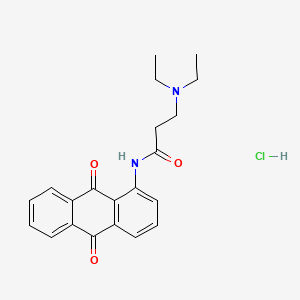 molecular formula C21H23ClN2O3 B1650148 Propanamide, 3-(diethylamino)-N-(9,10-dihydro-9,10-dioxo-1-anthracenyl)-, monohydrochloride CAS No. 112764-13-3