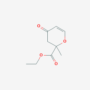 molecular formula C9H12O4 B1650154 2H-Pyran-2-carboxylic acid, 3,4-dihydro-2-methyl-4-oxo-, ethyl ester CAS No. 113122-96-6
